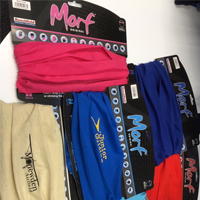 Selection of snoods / headwear with embroidered logos